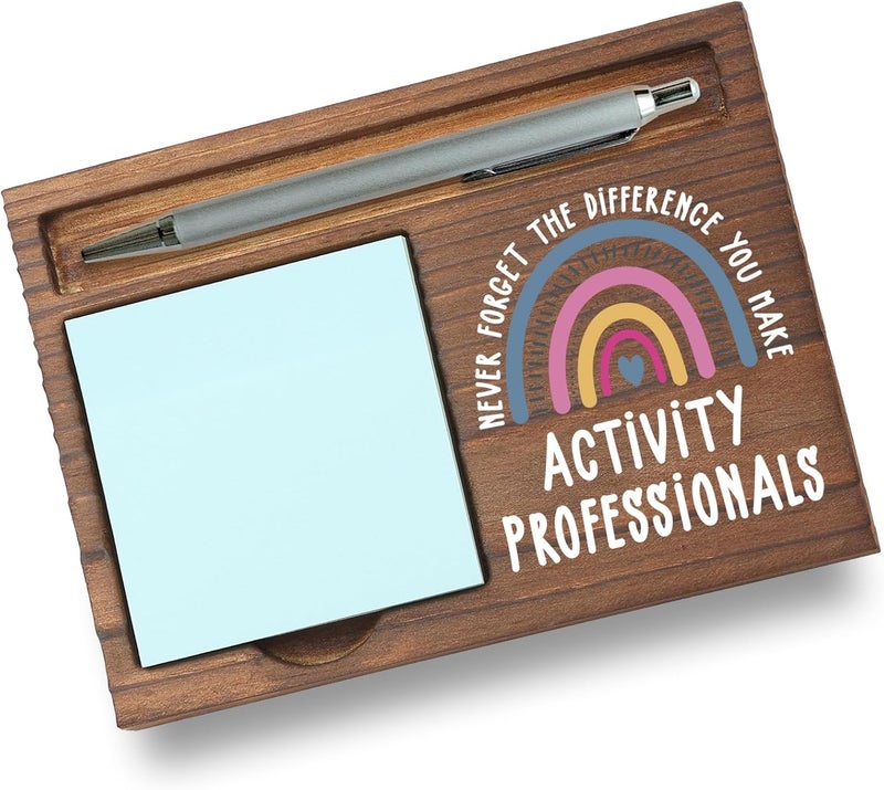 Pariveca Activity Professionals Gifts Sticky Note Holder, Thank You Gift for Recreation Therapist Senior Activity Director Long-Term Care Staff, Activity Professionals Week Graduation PB045 - Image 1